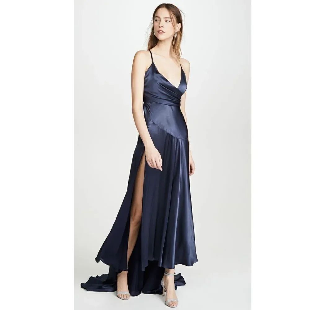 Fame & Partners Peony Dress in Indigo NWT 8